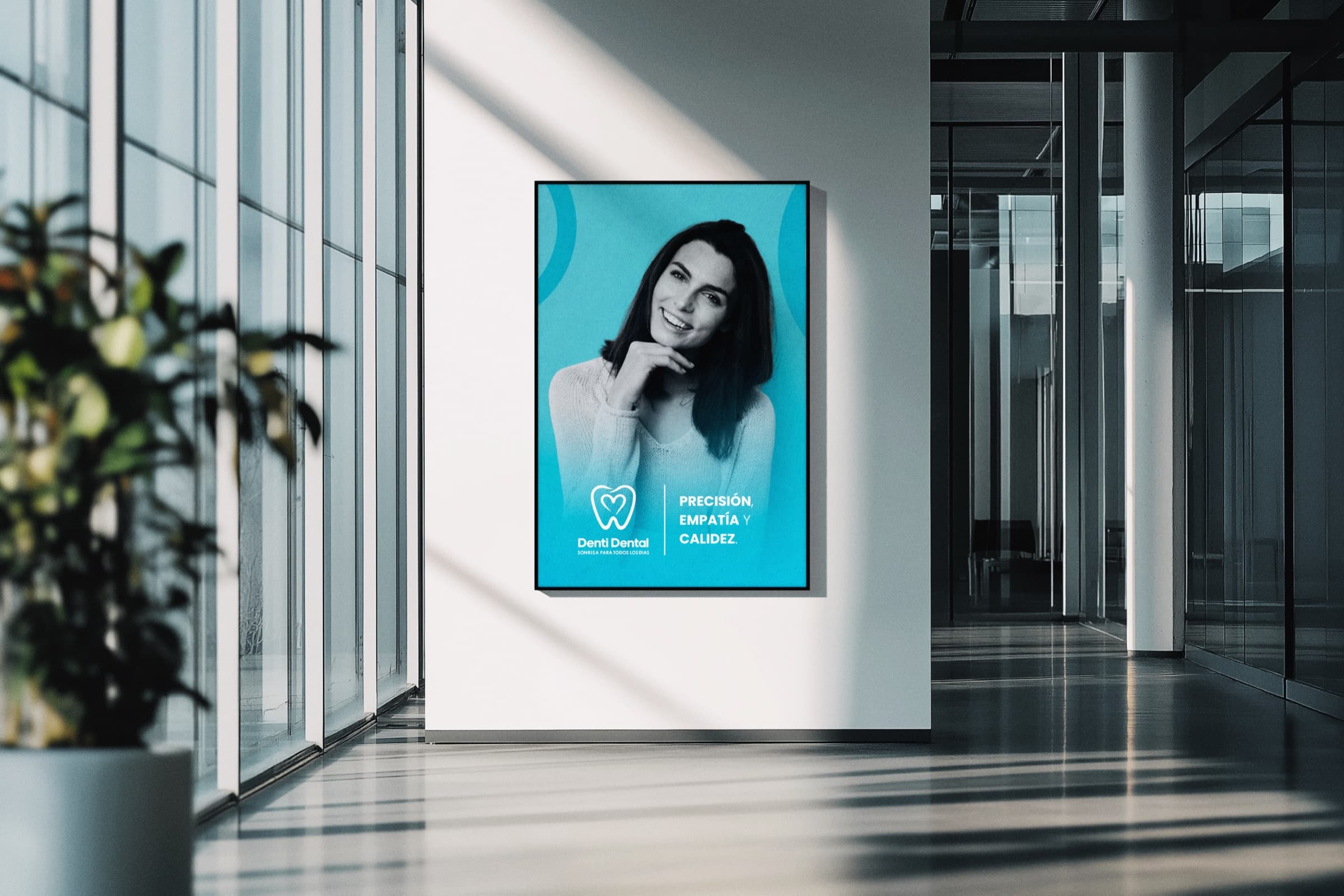 Póster de Denti Dental en un consultorio