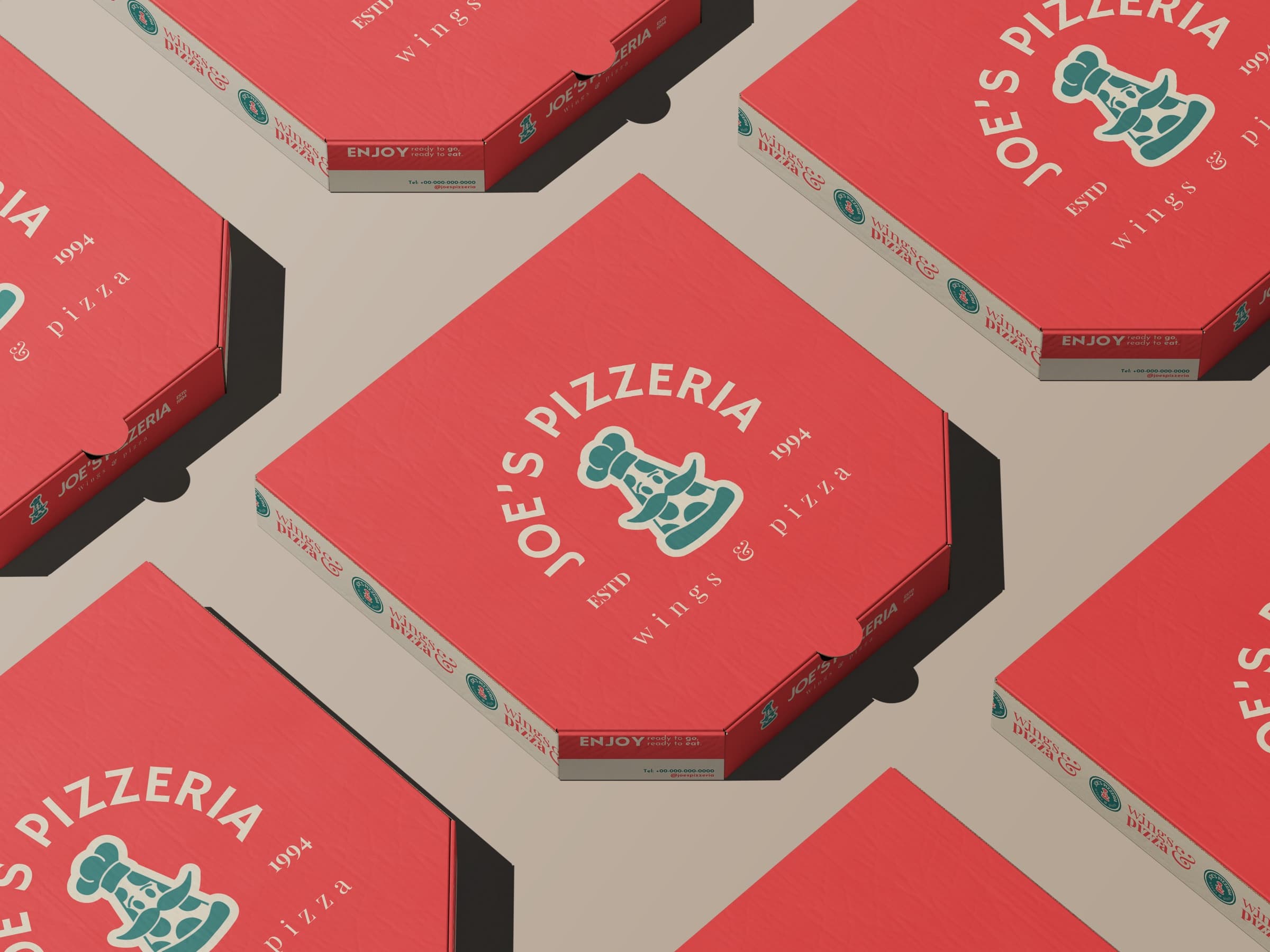 Cajas de pizza de JOE’S