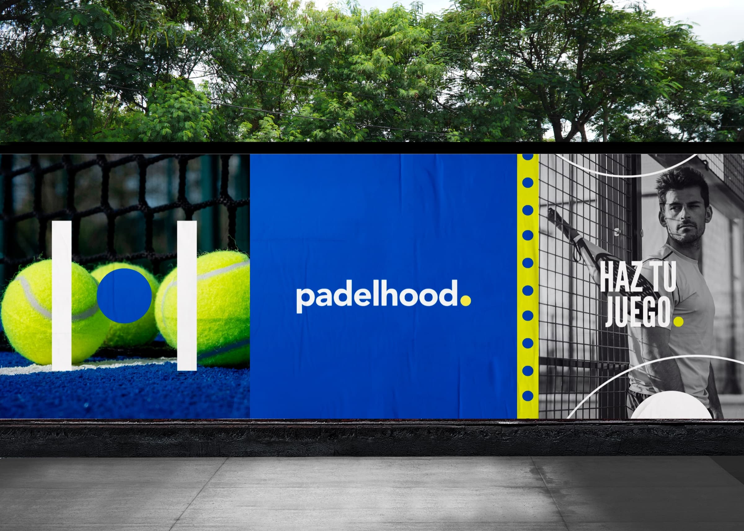 Muro publicitario de Padelhood